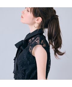 Rose Tiara / ローズティアラ シャツ・ブラウス | 刺繍レースボウタイ付きシャツブラウス