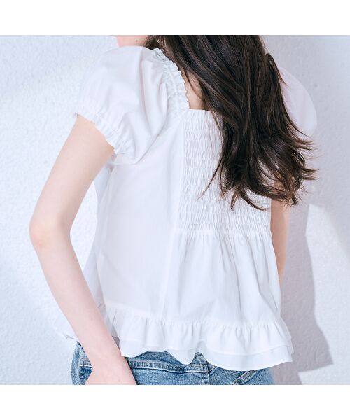 Rose Tiara / ローズティアラ シャツ・ブラウス | 【モデル美香着用】コルセット風ピンタックブラウス | 詳細6