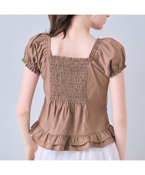 Rose Tiara / ローズティアラ シャツ・ブラウス | 【モデル美香着用】コルセット風ピンタックブラウス | 詳細12