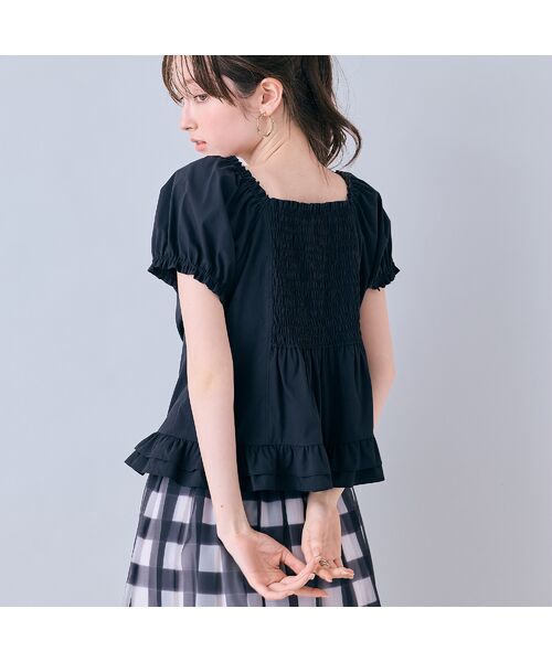 Rose Tiara / ローズティアラ シャツ・ブラウス | 【モデル美香着用】コルセット風ピンタックブラウス | 詳細14