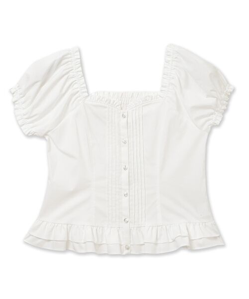 Rose Tiara / ローズティアラ シャツ・ブラウス | 【モデル美香着用】コルセット風ピンタックブラウス | 詳細16