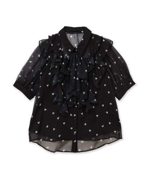 Rose Tiara / ローズティアラ シャツ・ブラウス | ハートプリントボウタイ付きブラウス | 詳細14