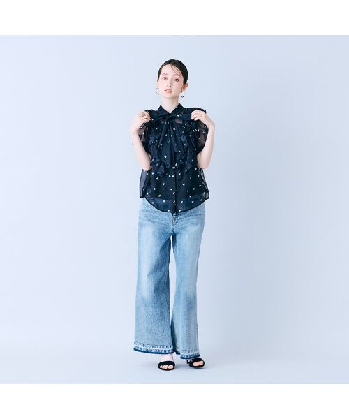 Rose Tiara / ローズティアラ シャツ・ブラウス | ハートプリントボウタイ付きブラウス | 詳細6