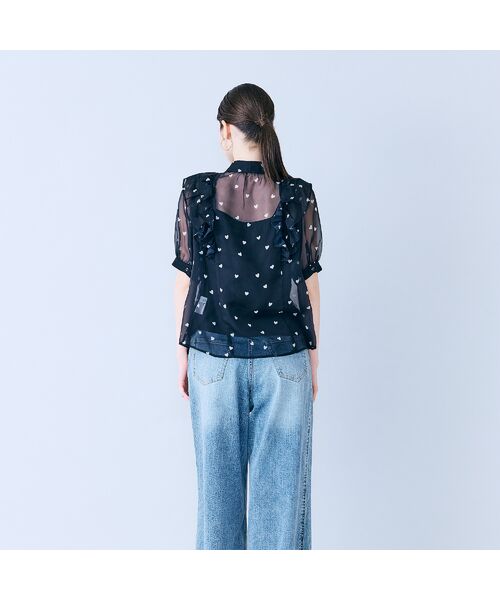 Rose Tiara / ローズティアラ シャツ・ブラウス | ハートプリントボウタイ付きブラウス | 詳細7