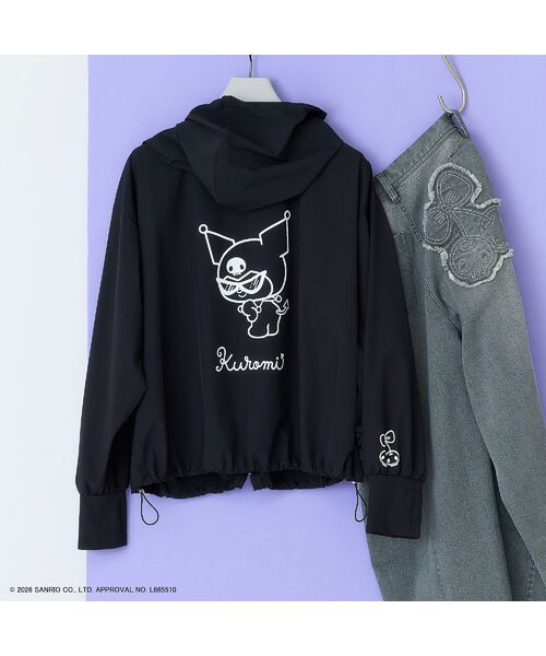 Rose Tiara / ローズティアラ パーカー | 【KUROMI】クロミ プリントラッシュガード素材パーカー | 詳細1