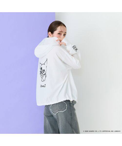 Rose Tiara / ローズティアラ パーカー | 【KUROMI】クロミ プリントラッシュガード素材パーカー | 詳細3