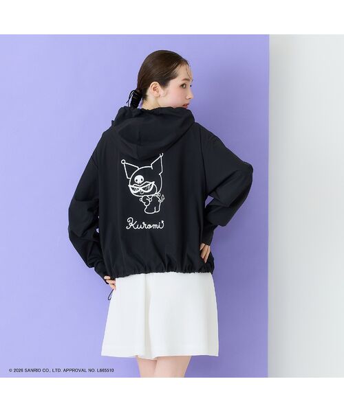 Rose Tiara / ローズティアラ パーカー | 【KUROMI】クロミ プリントラッシュガード素材パーカー（ブラック）