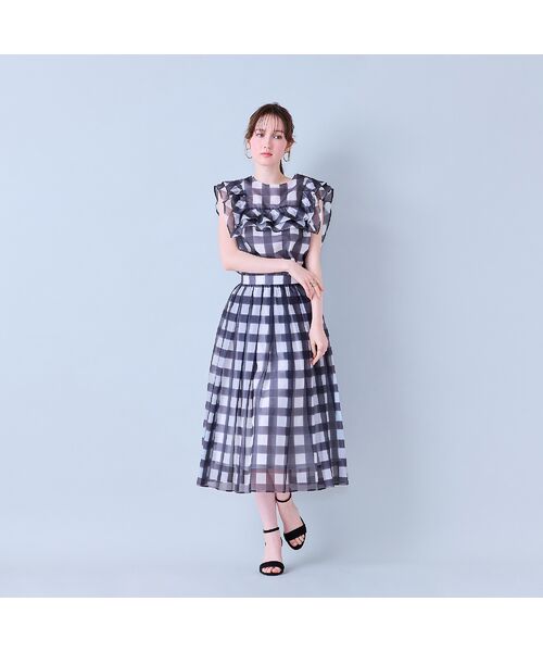 Rose Tiara / ローズティアラ ミニ・ひざ丈スカート | ビッグギンガムタックスカート | 詳細1