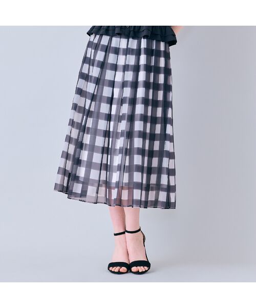 Rose Tiara / ローズティアラ ミニ・ひざ丈スカート | ビッグギンガムタックスカート | 詳細3