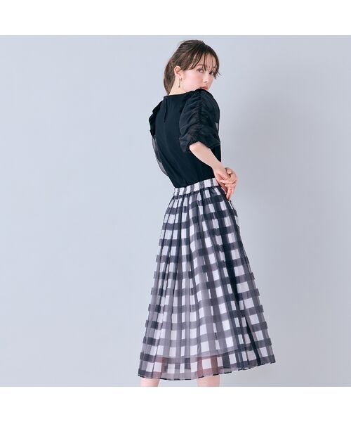 Rose Tiara / ローズティアラ ミニ・ひざ丈スカート | ビッグギンガムタックスカート | 詳細6