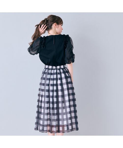 Rose Tiara / ローズティアラ ミニ・ひざ丈スカート | ビッグギンガムタックスカート | 詳細7