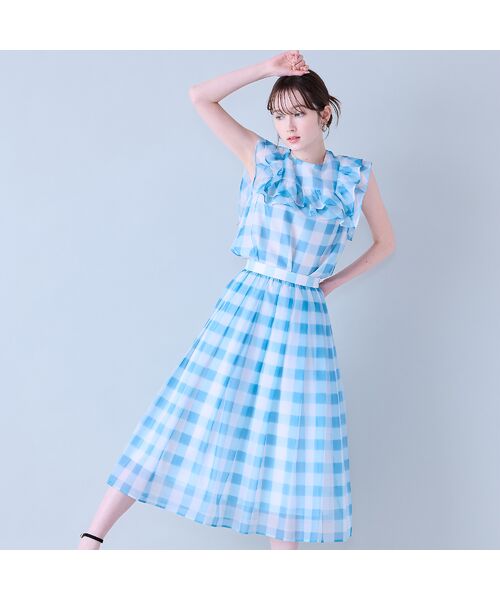 Rose Tiara / ローズティアラ ミニ・ひざ丈スカート | ビッグギンガムタックスカート | 詳細9