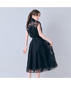 Rose Tiara / ローズティアラ ミニ・ひざ丈スカート | 刺繍レースタックボリュームスカート