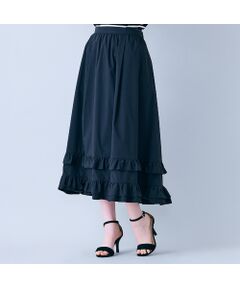 Rose Tiara / ローズティアラ ミニ・ひざ丈スカート | 【モデル美香着用】裾ギャザーフリル付きスカート