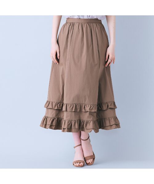 Rose Tiara / ローズティアラ ミニ・ひざ丈スカート | 【モデル美香着用】裾ギャザーフリル付きスカート | 詳細5