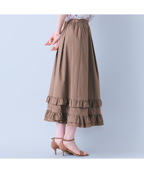 Rose Tiara / ローズティアラ ミニ・ひざ丈スカート | 【モデル美香着用】裾ギャザーフリル付きスカート | 詳細6