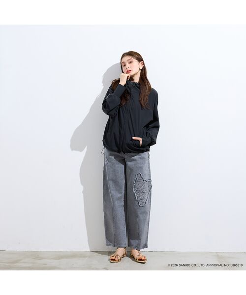 Rose Tiara / ローズティアラ デニムパンツ | 【KUROMI】クロミ 刺繍カーブデニム | 詳細10