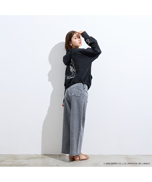 Rose Tiara / ローズティアラ デニムパンツ | 【KUROMI】クロミ 刺繍カーブデニム | 詳細11