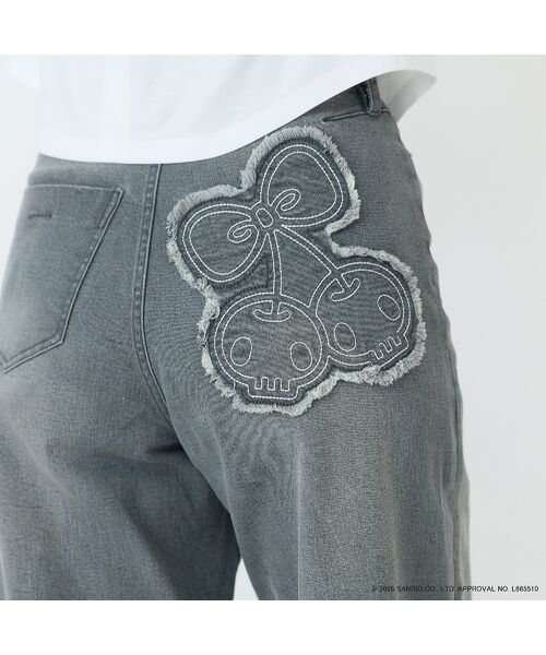 Rose Tiara / ローズティアラ デニムパンツ | 【KUROMI】クロミ 刺繍カーブデニム | 詳細9