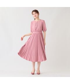 Rose Tiara / ローズティアラ ミニ丈・ひざ丈ワンピース | ボウタイ付き ジョーゼットマキシワンピース