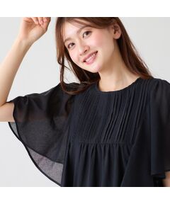 Rose Tiara / ローズティアラ シャツ・ブラウス | ピンタックヨーク綿シフォンブラウス