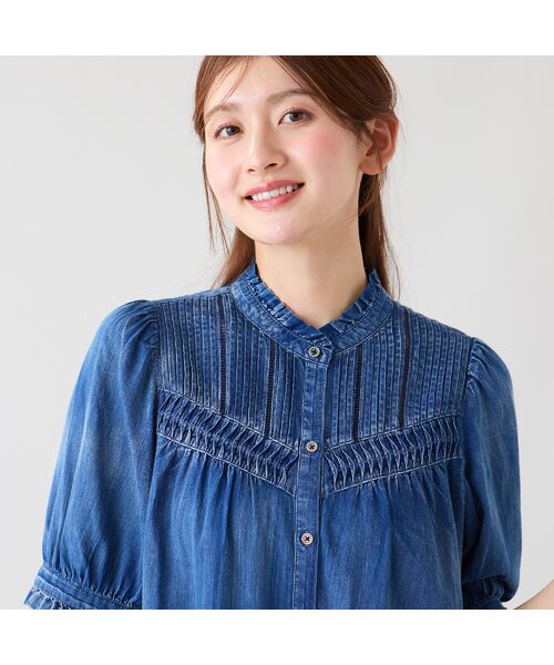 Rose Tiara / ローズティアラ シャツ・ブラウス | 2.5オンスデニム軽やかブラウス | 詳細1