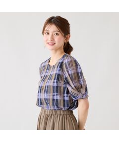 Rose Tiara / ローズティアラ シャツ・ブラウス | マドラスチェックシアーブラウス