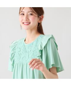 Rose Tiara / ローズティアラ カットソー | ヨークレース切替カットソー