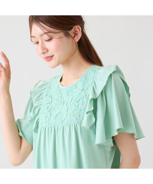 Rose Tiara / ローズティアラ カットソー | ヨークレース切替カットソー | 詳細6