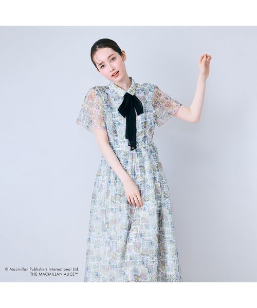 Rose Tiara / ローズティアラ ミニ丈・ひざ丈ワンピース | 【マクミラン・アリスコラボ】不思議の国のアリス ワンピース | 詳細4