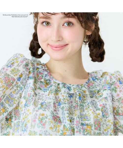 Rose Tiara / ローズティアラ シャツ・ブラウス | 【マクミラン・アリスコラボ】不思議の国のアリス ラッフルフリルブラウス | 詳細1