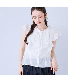 Rose Tiara / ローズティアラ シャツ・ブラウス | 前開きフロントダブルフリルブラウス