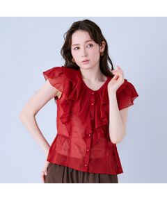 Rose Tiara / ローズティアラ シャツ・ブラウス | 前開きフロントダブルフリルブラウス