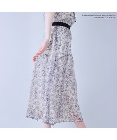 Rose Tiara / ローズティアラ ミニ・ひざ丈スカート | 【マクミラン・アリスコラボ】不思議の国のアリス 切替ギャザースカート