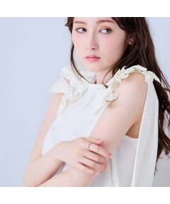 Rose Tiara / ローズティアラ カットソー | ショルダーリボン付きノースリーブカットソー