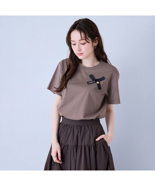 Rose Tiara / ローズティアラ カットソー | Audie a Musesロゴ入りリボンカットソー | 詳細6