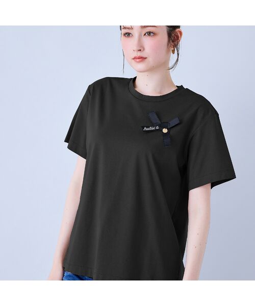 Rose Tiara / ローズティアラ カットソー | Audie a Musesロゴ入りリボンカットソー | 詳細9
