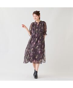 Rose Tiara / ローズティアラ ミニ丈・ひざ丈ワンピース | チェックonフラワープリントワンピース