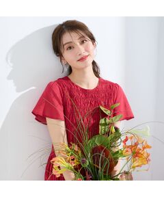 Rose Tiara / ローズティアラ ミニ丈・ひざ丈ワンピース | 【人気のため追加】シャーリングマキシ丈ワンピース