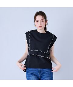 Rose Tiara / ローズティアラ シャツ・ブラウス | スカラップ刺繍ダブルカラーブラウス