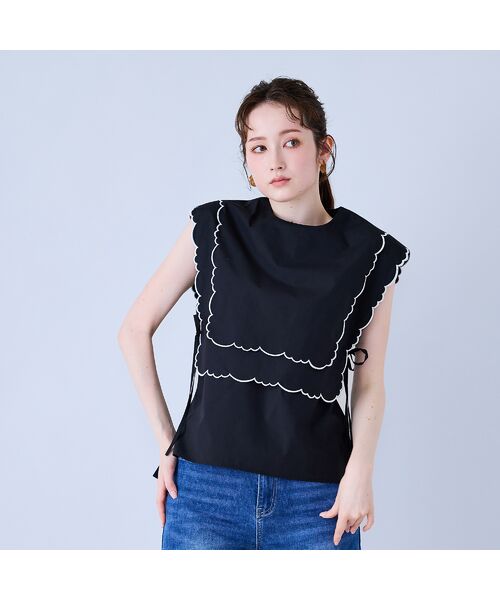 Rose Tiara / ローズティアラ シャツ・ブラウス | スカラップ刺繍ダブルカラーブラウス | 詳細8