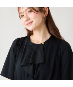 Rose Tiara / ローズティアラ カットソー | 【接触冷感/UVカット】フリルデザイン クルーネックカットソー