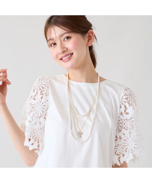 Rose Tiara / ローズティアラ ネックレス・ペンダント・チョーカー | 3連リボンチャームネックレス | 詳細2