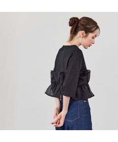 Rose Tiara / ローズティアラ カットソー | オーガンジードッキングカットソー