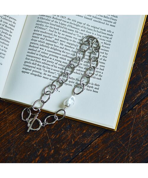 Rose Tiara / ローズティアラ ネックレス・ペンダント・チョーカー | ビッグチェーンパールアクセントネックレス（シルバー）
