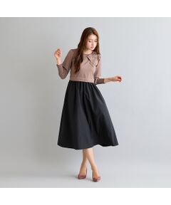 Rose Tiara / ローズティアラ ミニ丈・ひざ丈ワンピース | ニットドッキングワンピース