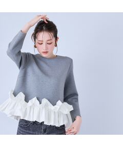 Rose Tiara / ローズティアラ カットソー | 裾ラッフルデザインカットソー