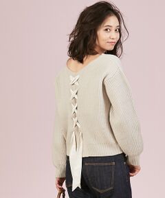 Rouge vif la cle / ルージュ・ヴィフ ラクレ ニット・セーター | バックレースアップニット【予約】