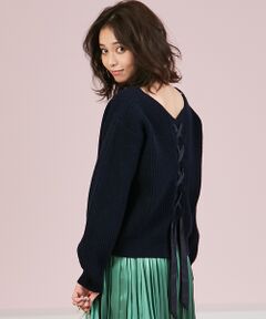 Rouge vif la cle / ルージュ・ヴィフ ラクレ ニット・セーター | バックレースアップニット【予約】