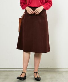 Rouge vif la cle / ルージュ・ヴィフ ラクレ ミニ・ひざ丈スカート | Yangany フェイクスエードセミフレアスカート